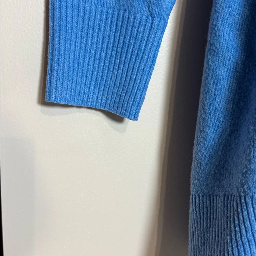 Aerie Oversized Blue unREAL V-Neck Baggy Collared Polo Sweater - Large - Picture 9 of 16